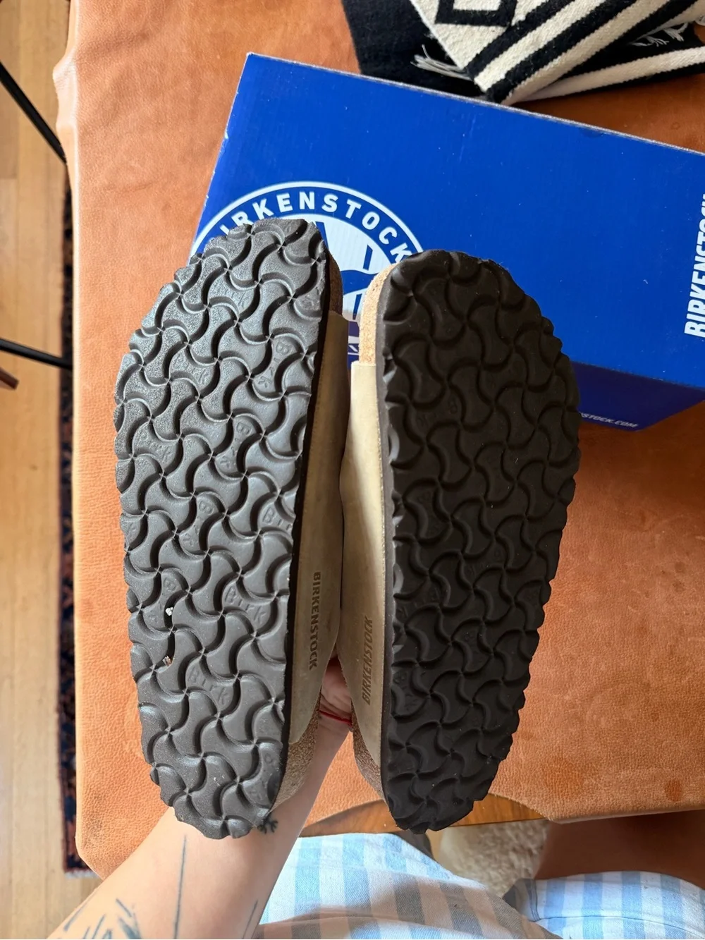 Birkenstock Arizona Sandals in Taupe Suede